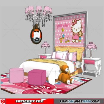 Combo Kids Bed - Sketchup Models