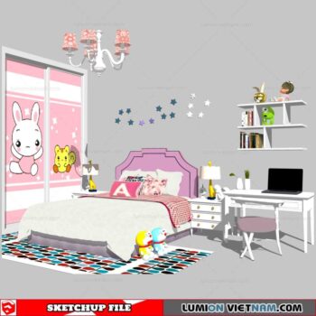 Combo Kids Bed - Sketchup Models