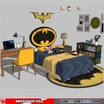 Combo Kids Bed - Sketchup Models