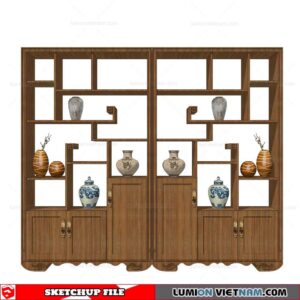 Display Cabinets Chinese Style - Sketchup Models