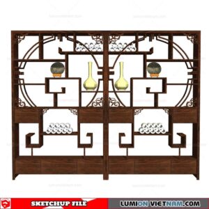 Display Cabinets Chinese Style - Sketchup Models