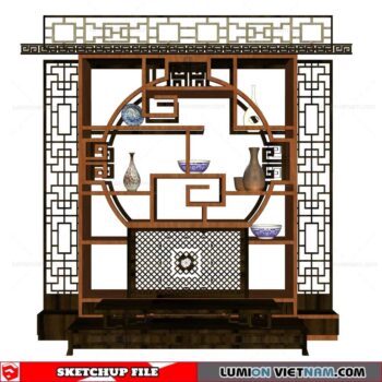 Display Cabinets Chinese Style - Sketchup Models
