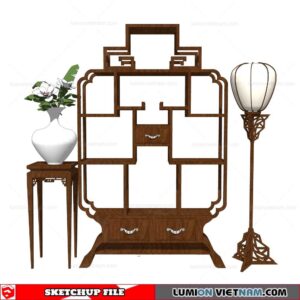 Display Cabinets Chinese Style - Sketchup Models