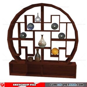 Display Cabinets Chinese Style - Sketchup Models