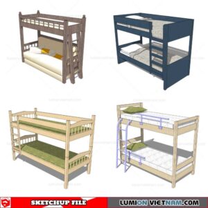 Kids Bunk Bed - Sketchup Models By Cuong Covua