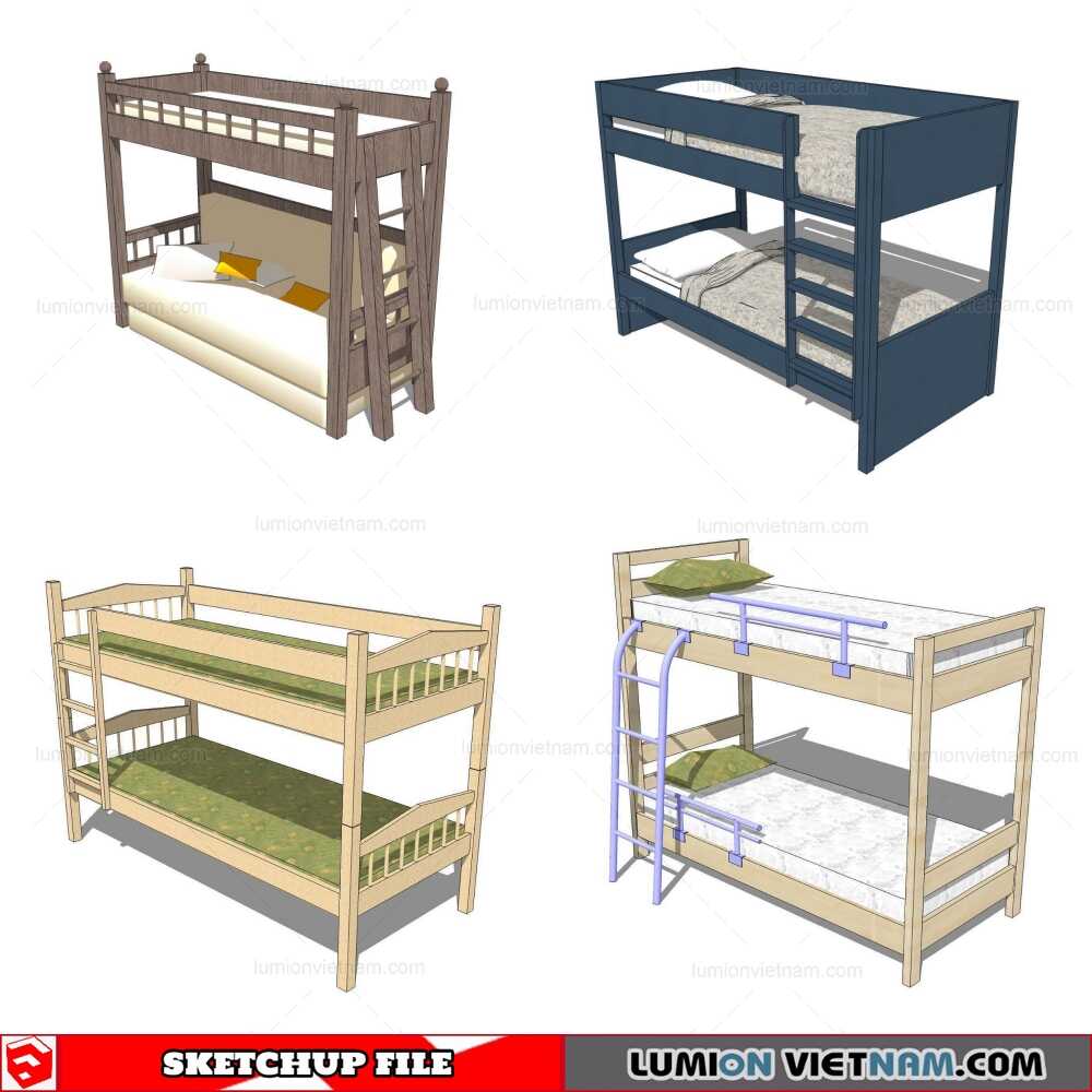 131121-Kids-Bunk-Bed-(13)-Sketchup-Models