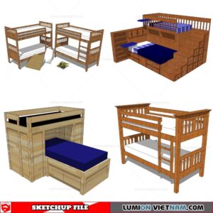 Kids Bunk Bed - Sketchup Models By Cuong Covua