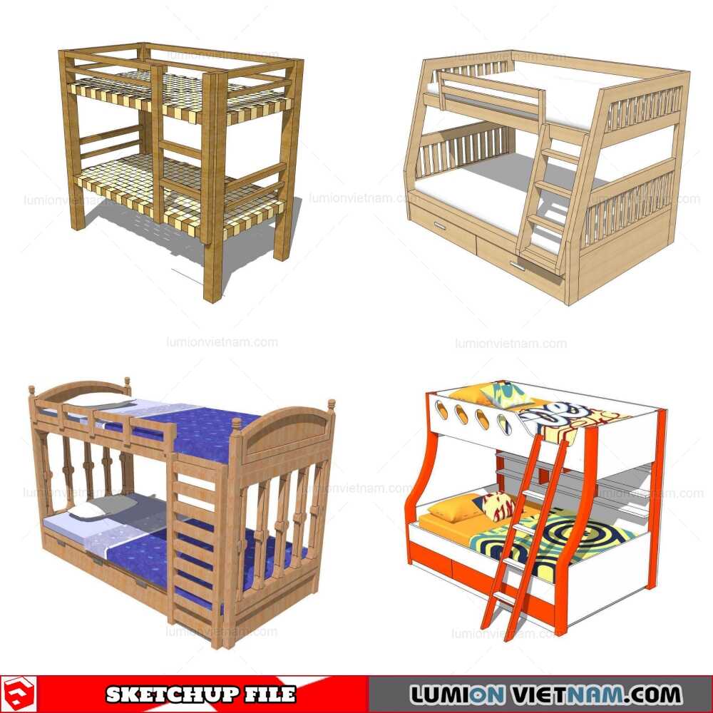 131121-Kids-Bunk-Bed-(22)-Sketchup-Models