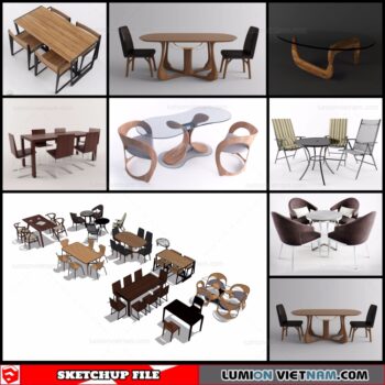 Table and Chair - Sketchup Models
