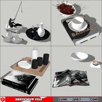 Decor On Table - Sketchup Models By Nha Tay