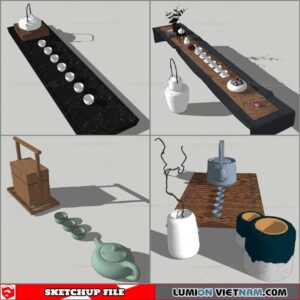 Decor On Table - Sketchup Models By Nha Tay