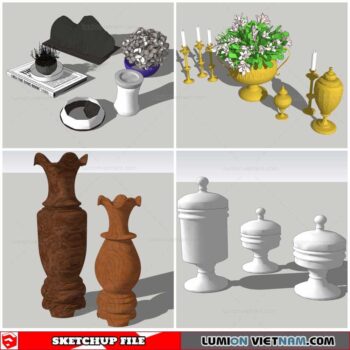 Decor Vases - Sketchup Models By Nha Tay