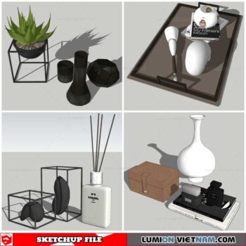 Decor Vases - Sketchup Models By Nha Tay