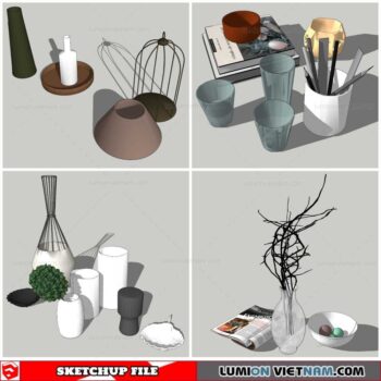Decor Vases - Sketchup Models By Nha Tay