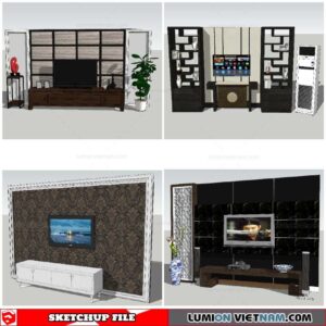 Wall Unit Classic - Sketchup Models By Nha Tay