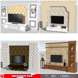 Wall Unit Classic - Sketchup Models By Nha Tay