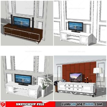 Wall Unit Classic - Sketchup Models By Nha Tay