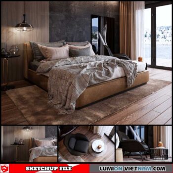 Bedroom - Sketchup Interior Scene By Nguyen Dinh Quoc