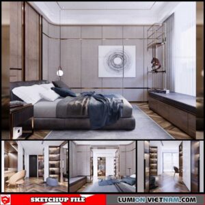 Bedroom - Sketchup Interior Scene By Minh Duc