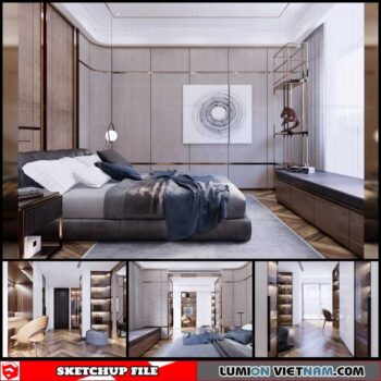 Bedroom - Sketchup Interior Scene By Minh Duc