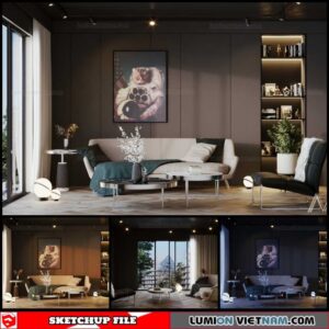 Livingroom - Sketchup Interior Scene By Minh Truong