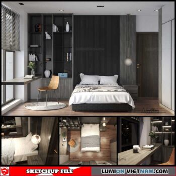 Bedroom - Sketchup Interior Scene By Bruce Lee