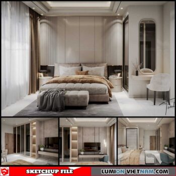 Bedroom - Sketchup Interior Scene By Huynh Toan