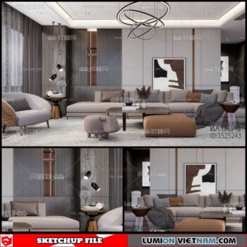 Livingroom - Sketchup Interior Scene