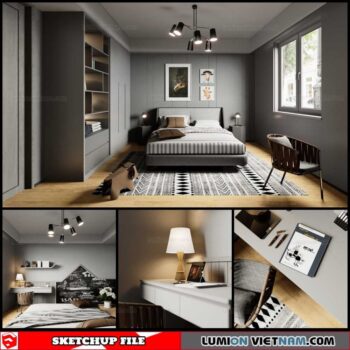 Bedroom - Sketchup Interior Scene By Quoc Vi Phan Phan