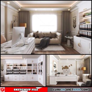 Office Room - Sketchup Interior Scene By Phan Vu Manh