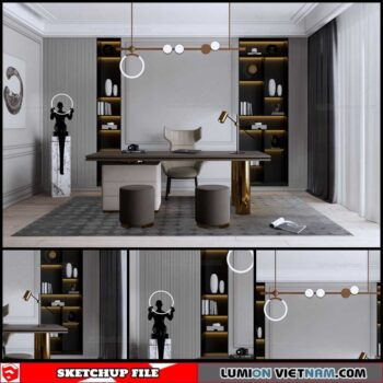 Office Room - Sketchup Interior Scene