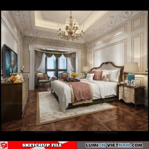 Bedroom - Sketchup Interior Scene By Cuong CoVua