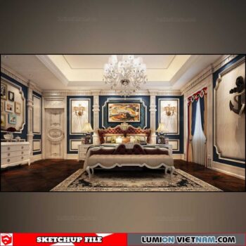 Bedroom - Sketchup Interior Scene By Cuong CoVua