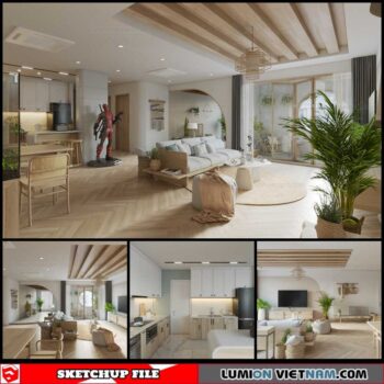 Livingroom - Sketchup Interior Scene By Quoc Anh