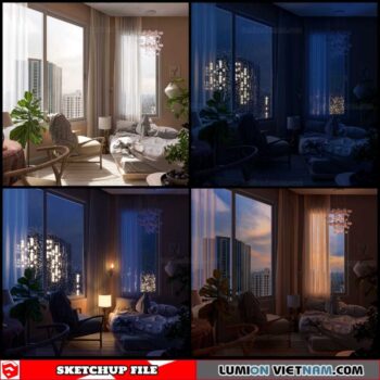 Bedroom - Sketchup Interior Scene By Nguyen Dat