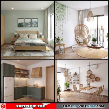 Apartment - Sketchup Interior Scene By Dang Viet Chau