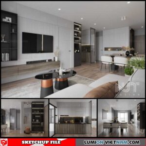 Apartment - Sketchup Interior Scene