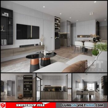 Apartment - Sketchup Interior Scene