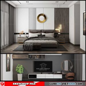 Bedroom - Sketchup Interior Scene By Danh Nam