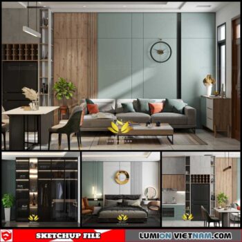 Full Interior House - Sketchup Model By Danh Nam