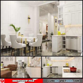 Livingroom - Sketchup Interior Scene By Kts Le Xuan Dieu