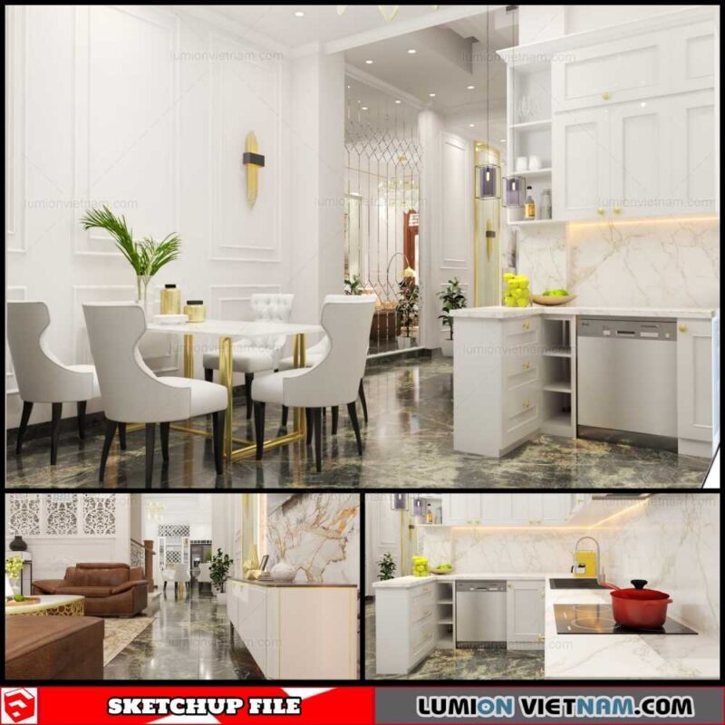 Livingroom - Sketchup Interior Scene By Kts Le Xuan Dieu