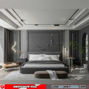 Bedroom - Sketchup Interior Scene By Nghia House