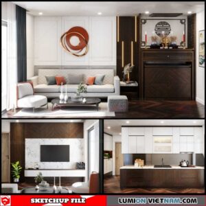 Apartment - Sketchup Interior Scene By Quang Sang
