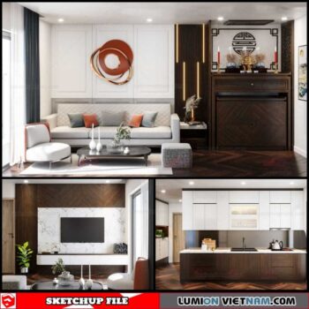 Apartment - Sketchup Interior Scene By Quang Sang