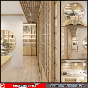 Tea Room - Sketchup Interior Scene By Ho Dung