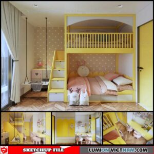 Childroom - Sketchup Interior Scene By Dinh Huy