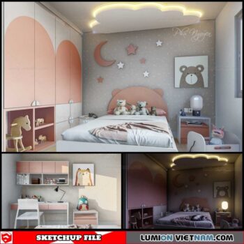Childroom - Sketchup Interior Scene By Phu Nguyen
