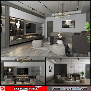 Apartment - Sketchup Interior Scene By Danh Nam