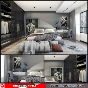 Bedroom - Sketchup Interior Scene By Phu Nguyen